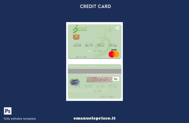 modello mastercard Oman Bank Dhofar in stile verificato